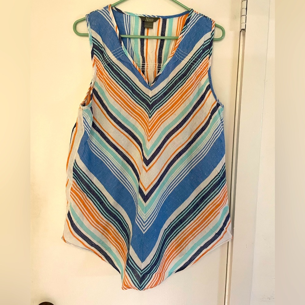 Natural Reflections linen tank. Large.